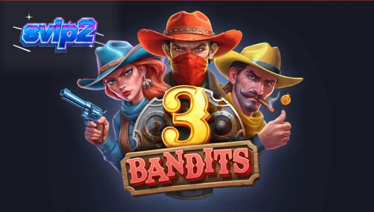 Tampilan visual slot 3 Bandits dengan tema Wild West yang penuh warna